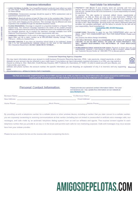 Declaração de hipoteca Alior da Polônia em formatos Word e PDF 3 modelo